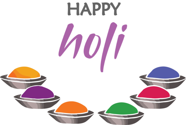 Transparent Holi Tableware Bowl Festival for Happy Holi for Holi