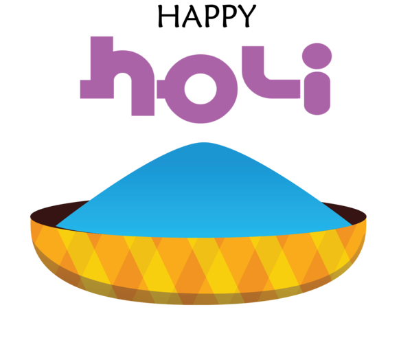 Transparent Holi Hawaii Yellow Meter for Happy Holi for Holi