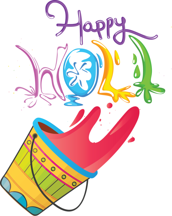 Transparent Holi Drawing Line art Design for Happy Holi for Holi