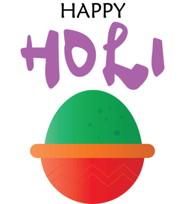 Transparent Holi Logo Easter egg Meter for Happy Holi for Holi