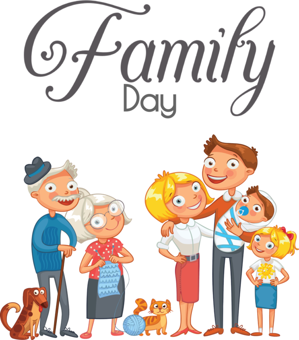 Transparent Family Day Family  Cartoon for Happy Family Day for Family Day