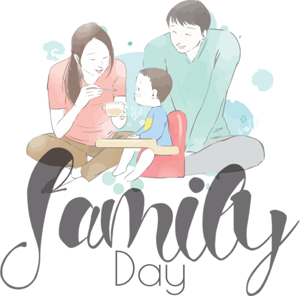 Transparent Family Day Meter Conversation Cartoon for Happy Family Day for Family Day