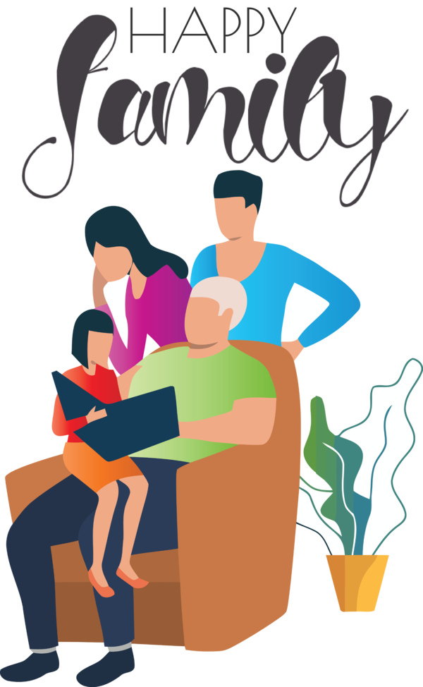 Transparent Family Day Royalty-free Design Drawing for Happy Family Day for Family Day