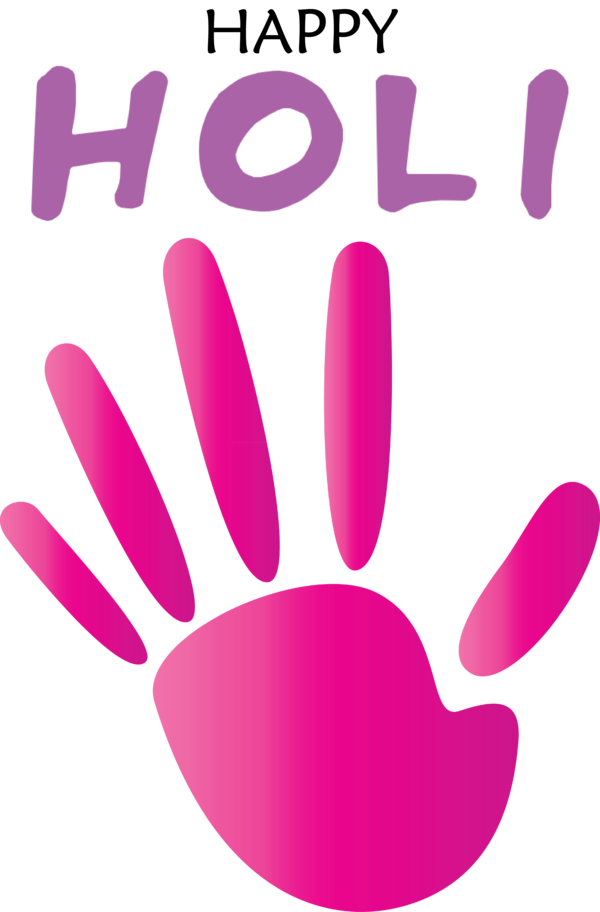 Transparent Holi Logo Petal Line for Happy Holi for Holi