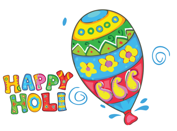 Transparent Holi Balloon Line Meter for Happy Holi for Holi