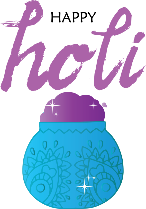 Transparent Holi Logo Design Lilac M for Happy Holi for Holi