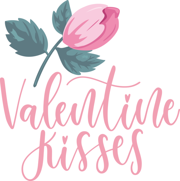 Transparent Valentine's Day Floral design Flower Design for Kiss for Valentines Day