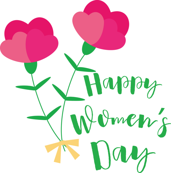 Transparent International Women's Day Cut flowers Leaf Floral design for Women's Day for International Womens Day