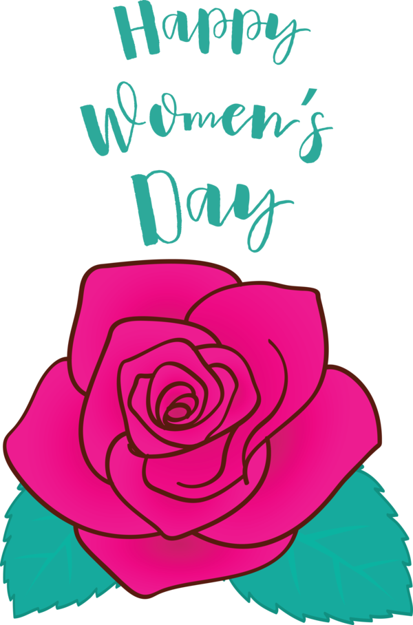 Transparent International Women's Day Rose Cartoon Cartoon Microphone for Women's Day for International Womens Day