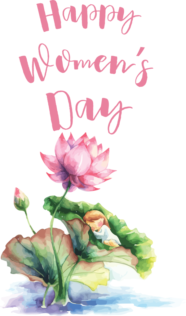 Transparent International Women's Day Watercolor painting Painting Drawing for Women's Day for International Womens Day