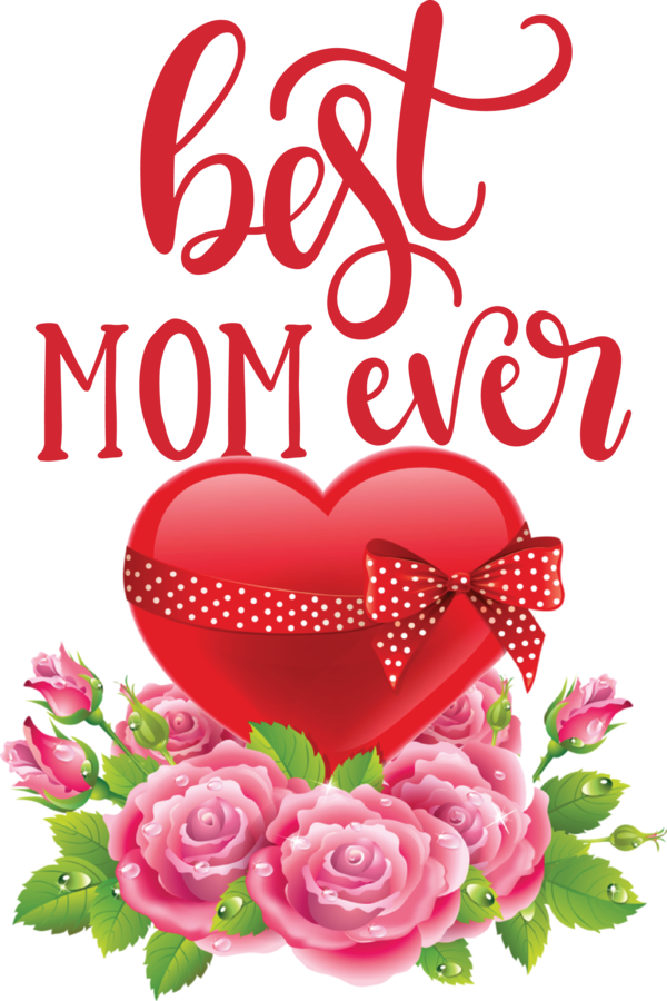 Transparent Mother's Day Rose Flower Floral design for Happy Mother's Day for Mothers Day