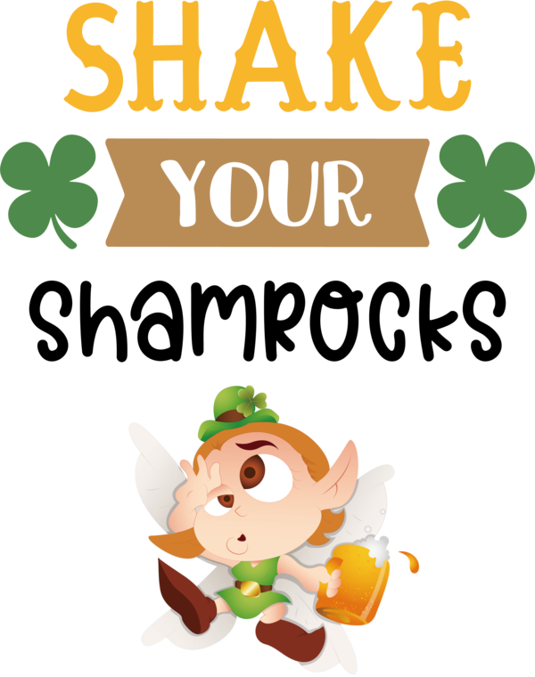 Transparent St. Patrick's Day Cartoon Leaf Animal figurine for St Patricks Day Quotes for St Patricks Day