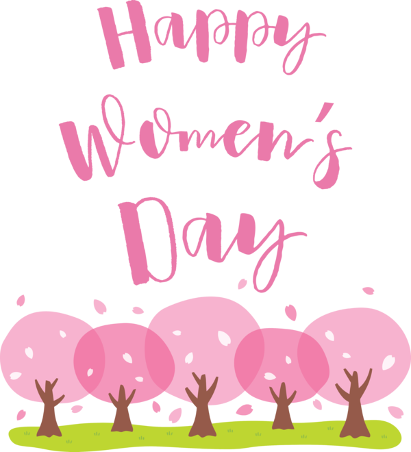 Transparent International Women's Day Floral design Greeting card Design for Women's Day for International Womens Day