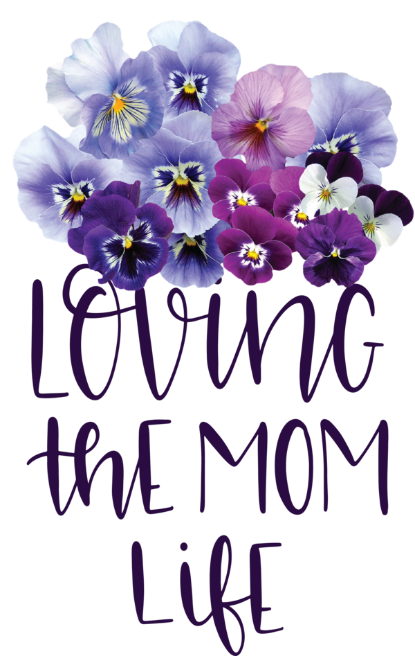 Transparent Mother's Day Flower Mother's Day Design for Love You Mom for Mothers Day