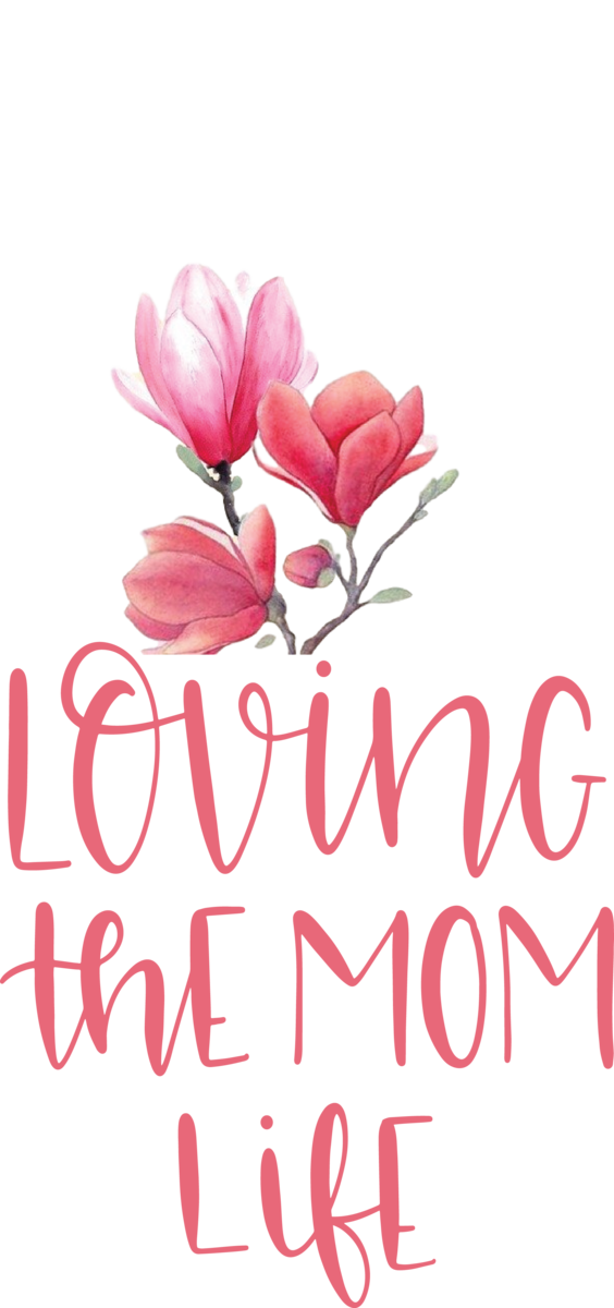 Transparent Mother's Day Floral design Cut flowers Greeting card for Love You Mom for Mothers Day