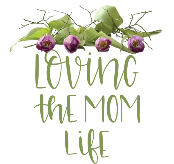 Transparent Mother's Day Floral design Plant stem Cut flowers for Love You Mom for Mothers Day