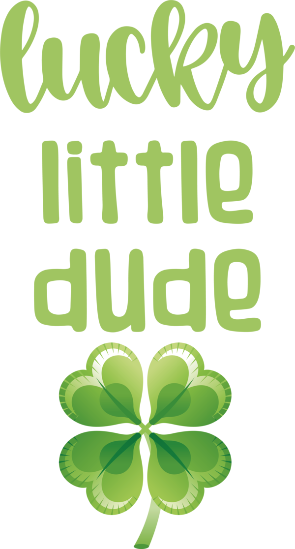 Transparent St. Patrick's Day Lucky Little Dude Logo Shamrock for St Patricks Day Quotes for St Patricks Day
