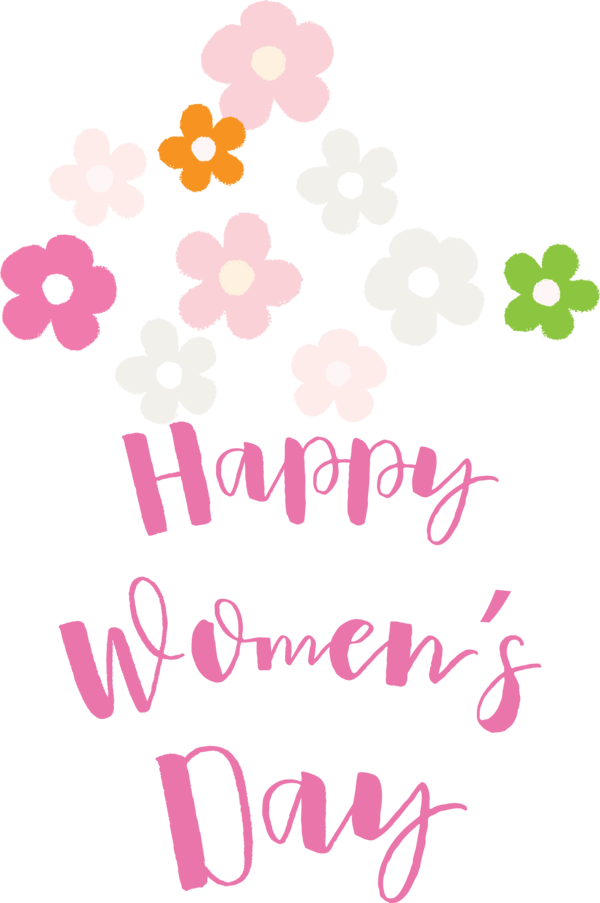 Transparent International Women's Day Floral design Design Sticker for Women's Day for International Womens Day