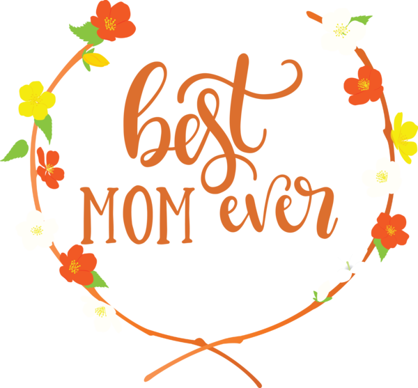 Transparent Mother's Day Floral design Leaf Petal for Happy Mother's Day for Mothers Day