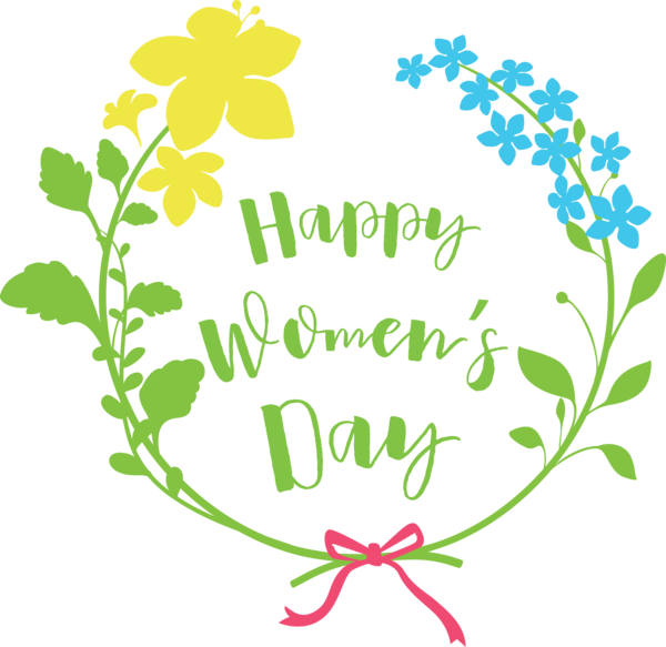 Transparent International Women's Day Floral design for Women's Day for International Womens Day