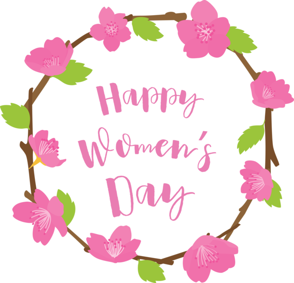 Transparent International Women's Day Floral design  Design for Women's Day for International Womens Day