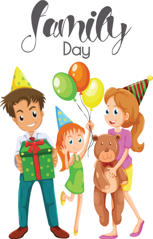Transparent Family Day Birthday Cartoon for Happy Family Day for Family Day