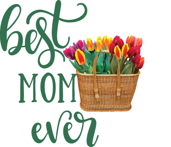 Transparent Mother's Day Design Sticker Drawing for Happy Mother's Day for Mothers Day