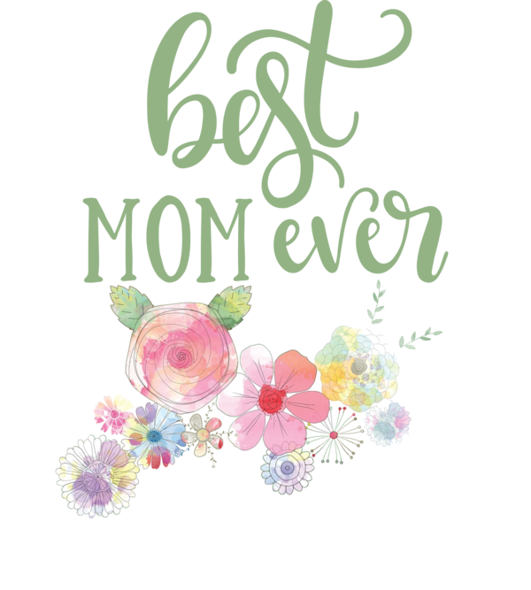 Transparent Mother's Day Calligraphy Painting Lettering for Happy Mother's Day for Mothers Day