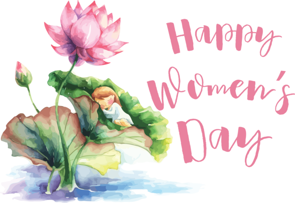 Transparent International Women's Day Watercolor painting Painting Ink wash painting for Women's Day for International Womens Day