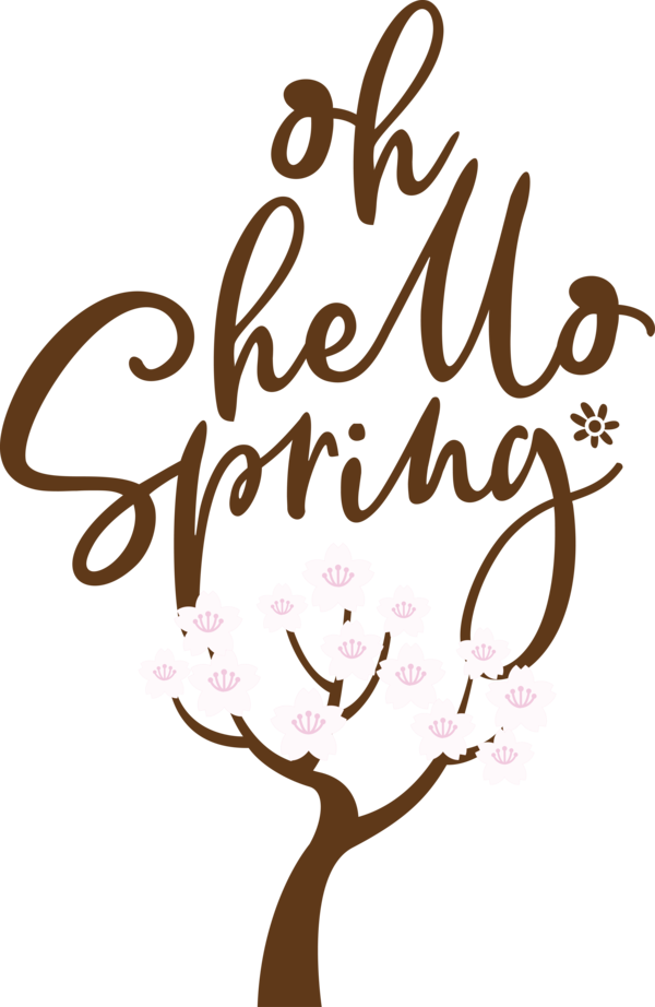 Transparent Easter Floral design Leaf Sticker for Hello Spring for Easter