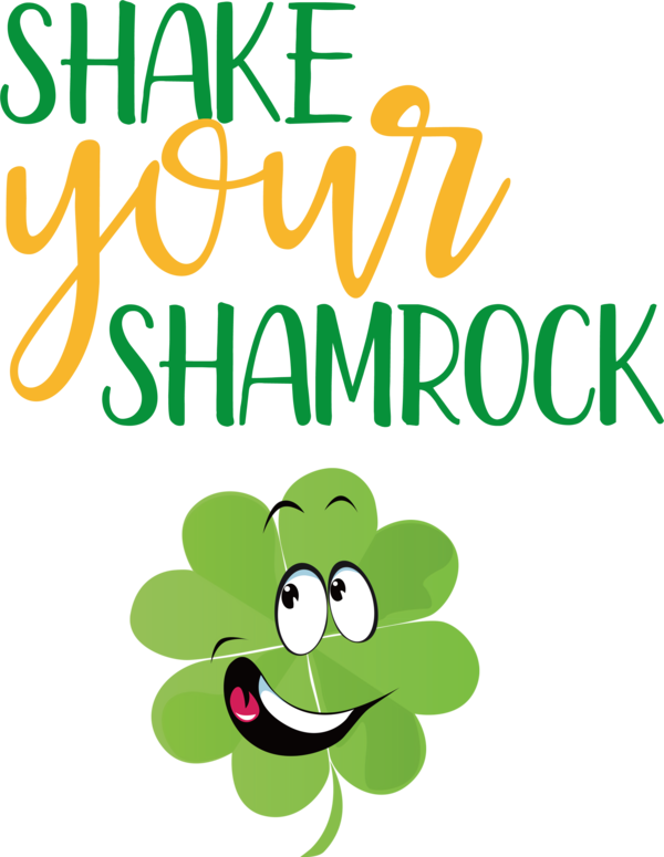 Transparent St. Patrick's Day Logo Smile Smiley for Shamrock for St Patricks Day