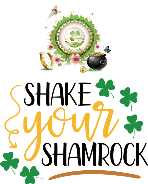 Transparent St. Patrick's Day Logo Saint Patrick's Day Leaf for Shamrock for St Patricks Day