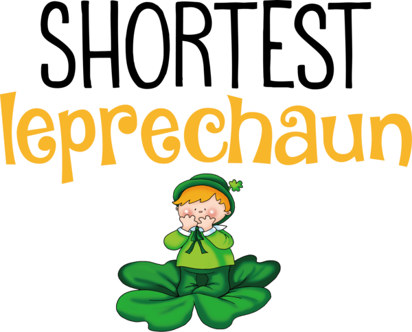 Transparent St. Patrick's Day Christmas Day Cartoon Ornament for Leprechaun for St Patricks Day