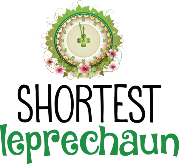 Transparent St. Patrick's Day Logo Floral design Sunndal Sparebank for Leprechaun for St Patricks Day