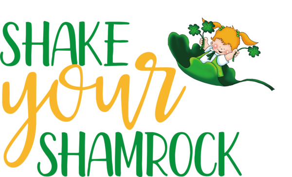Transparent St. Patrick's Day Logo Meter Green for Shamrock for St Patricks Day