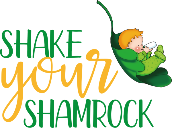 Transparent St. Patrick's Day Logo Vegetable Smile for Shamrock for St Patricks Day
