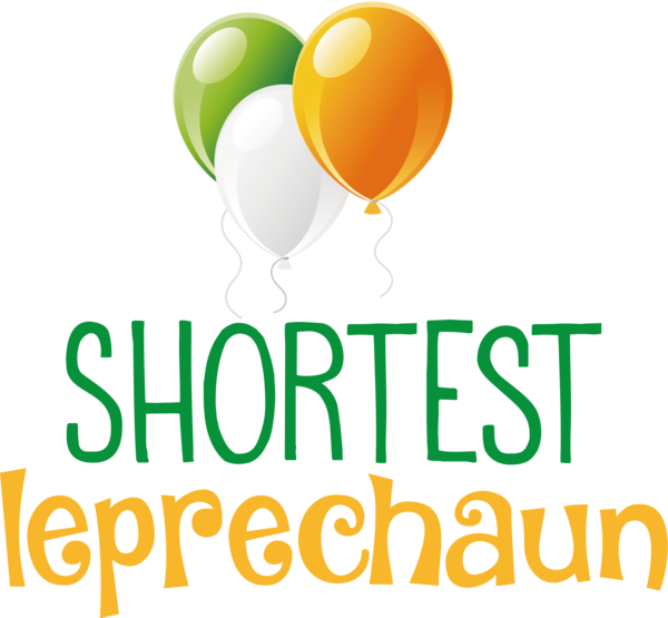 Transparent St. Patrick's Day Balloon Logo Text for Leprechaun for St Patricks Day
