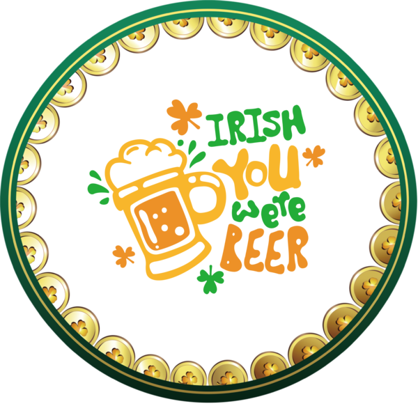 Transparent St. Patrick's Day Meter Pattern for Green Beer for St Patricks Day