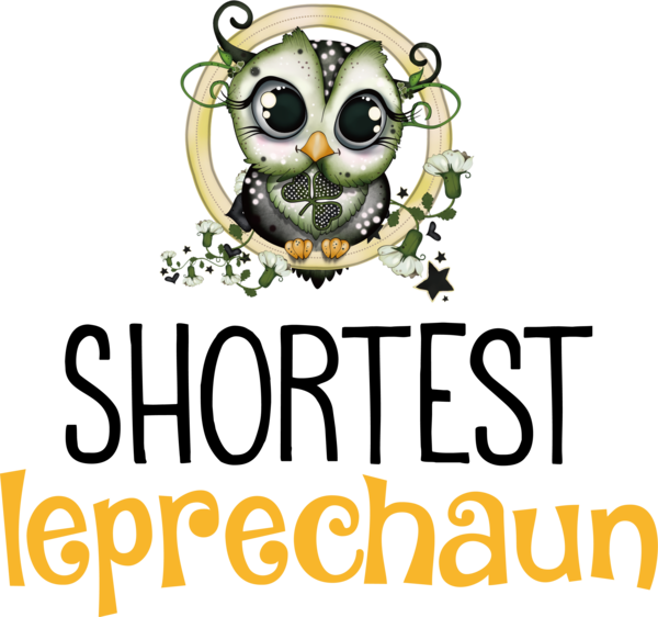 Transparent St. Patrick's Day Logo Saint Patrick's Day Owl M for Leprechaun for St Patricks Day