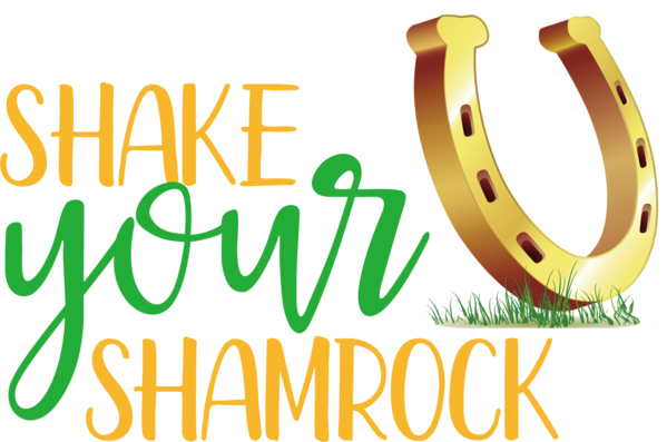 Transparent St. Patrick's Day Logo Banana Font for Shamrock for St Patricks Day