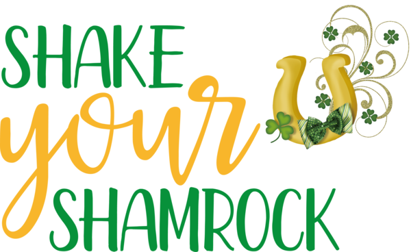 Transparent St. Patrick's Day Logo Floral design Meter for Shamrock for St Patricks Day