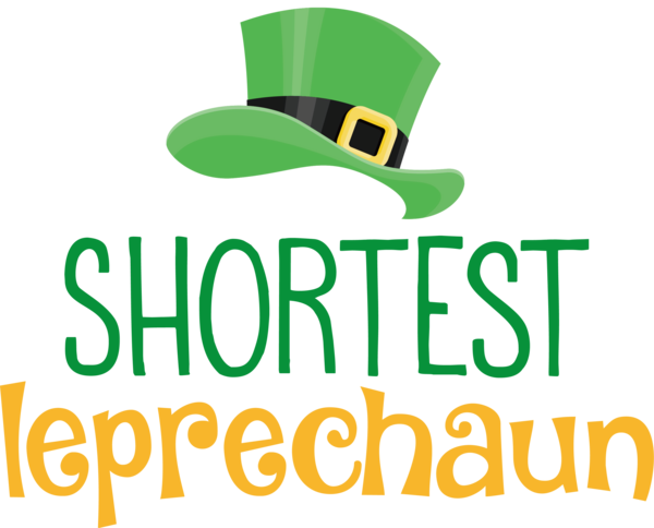 Transparent St. Patrick's Day Logo Green Line for Leprechaun for St Patricks Day