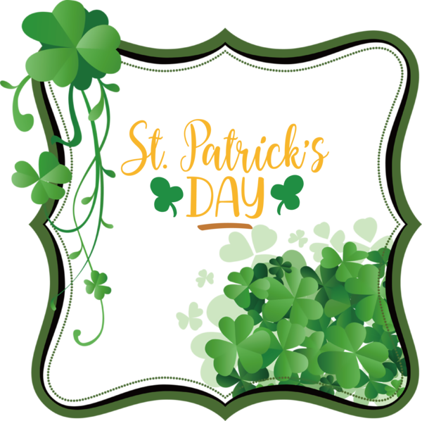 Transparent St. Patrick's Day Shamrock Four-leaf clover Clover for Saint Patrick for St Patricks Day