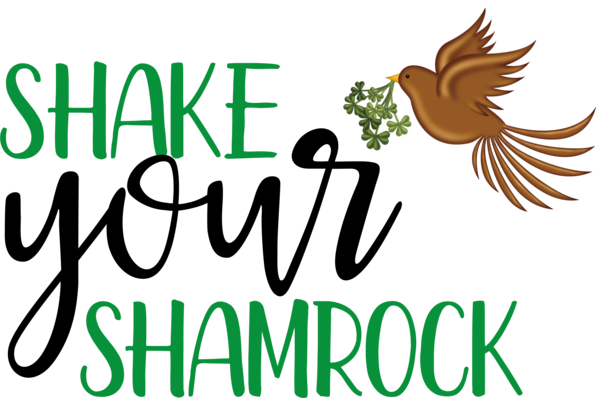 Transparent St. Patrick's Day Birds Meter Flower for Shamrock for St Patricks Day