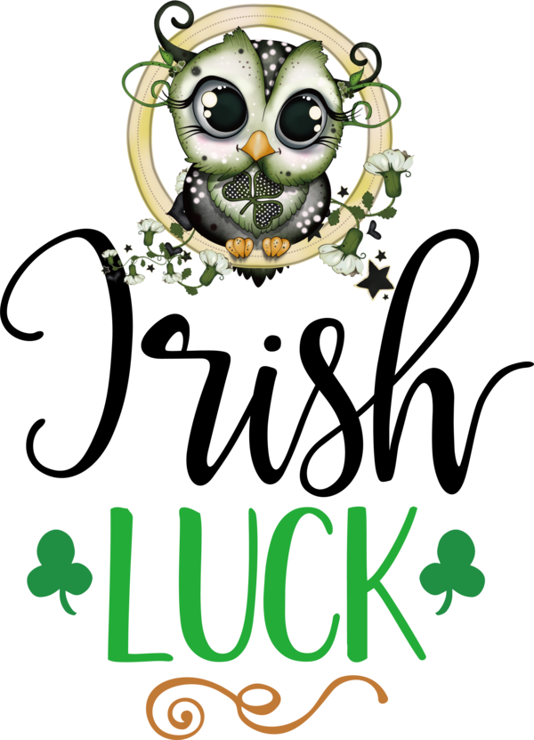 Transparent St. Patrick's Day Logo Cartoon Birds for St Patricks Day Quotes for St Patricks Day