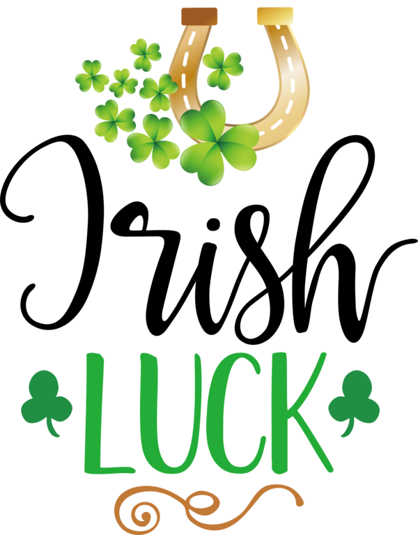 Transparent St. Patrick's Day Logo Plant stem Flower for St Patricks Day Quotes for St Patricks Day