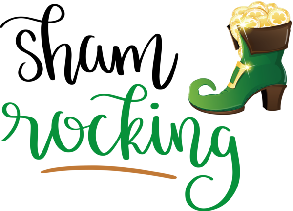 Transparent St. Patrick's Day Logo Human Shoe for Shamrock for St Patricks Day