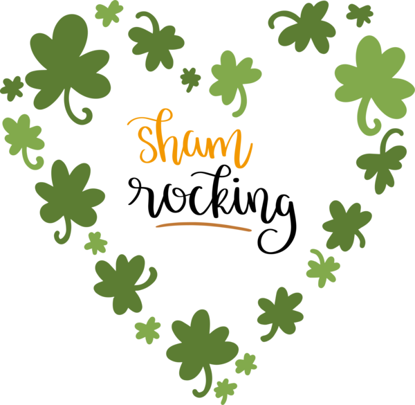 Transparent St. Patrick's Day Leaf Plant stem Clover for Shamrock for St Patricks Day