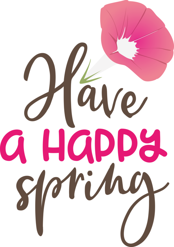Transparent Easter Cut flowers Floral design Logo for Hello Spring for Easter