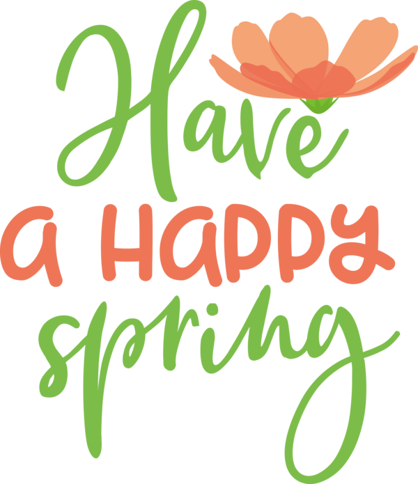 Transparent Easter Logo Leaf Line for Hello Spring for Easter